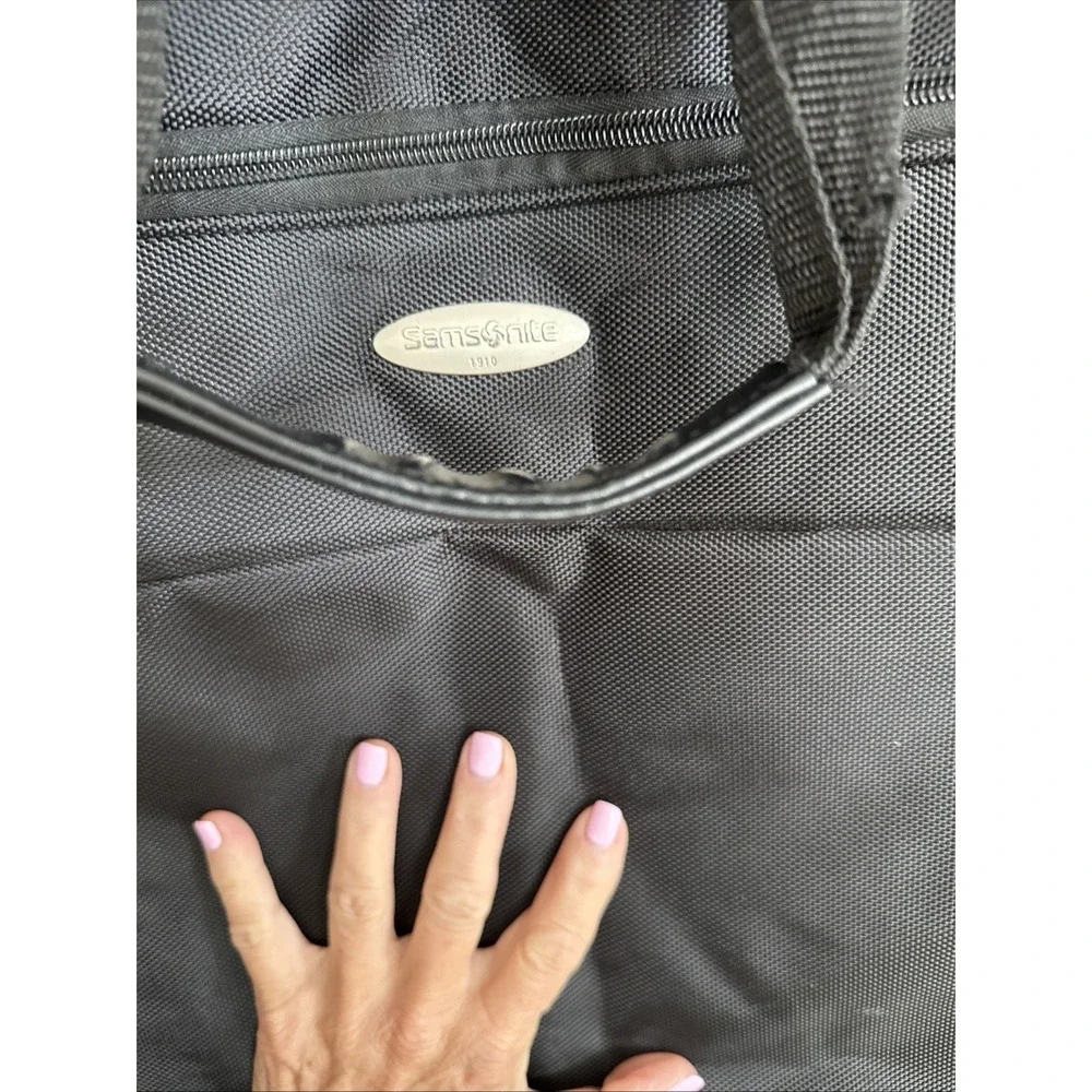 Samsonite Folding Vintage Garment‎ Suit Clothing Travel Bag Luggage Black 4088